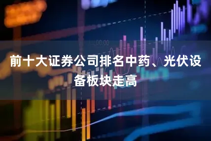 前十大证券公司排名中药、光伏设备板块走高